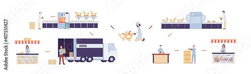 Chicken factory for breeding, growth and feeding of poultry for eggs and meat.