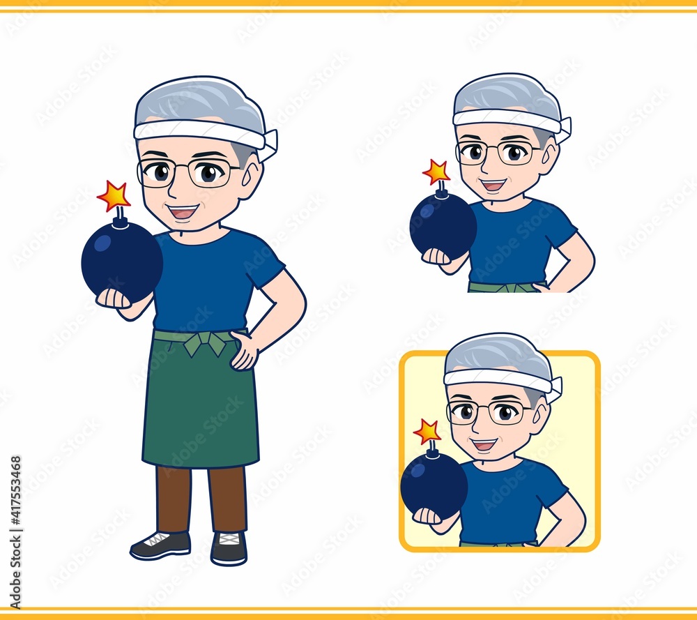 八百屋をしている白髪の男性