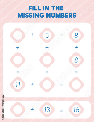 Fill in the missing numbers. Printable maths worksheet practice page. Count and write.
