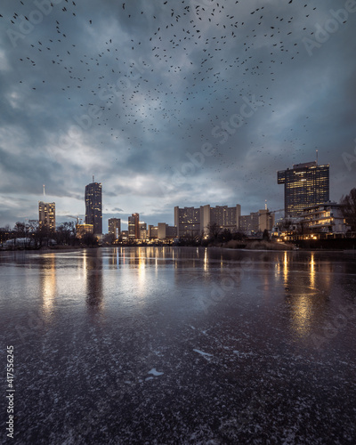 Photography Donaucity in winter