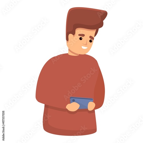 Take photo smartphone icon. Cartoon of take photo smartphone vector icon for web design isolated on white background