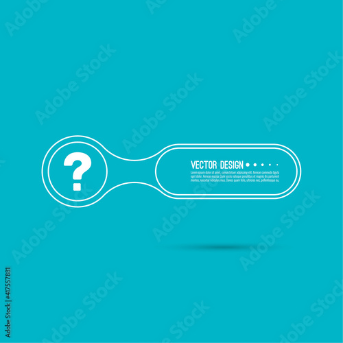 Question mark icon. Help symbol. FAQ sign on blue background. vector. minimal, outline. Quiz symbol.