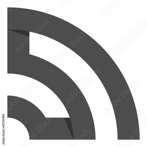 Wireless Signal Wave Rss label illustration