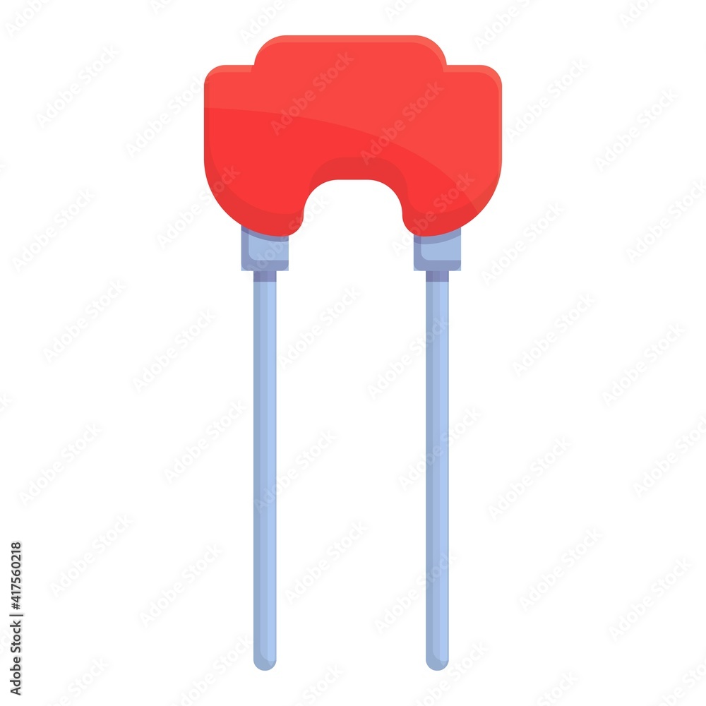 Resistor icon. Cartoon of resistor vector icon for web design isolated on white background Resistor icon. Cartoon of resistor vector icon for web design isolated on white background