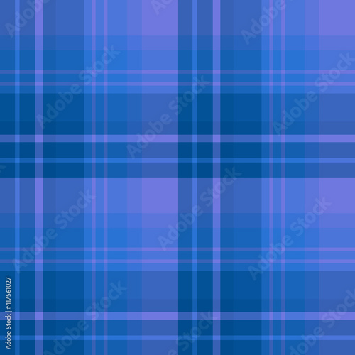 Seamless pattern in evening dark blue and violet colors for plaid, fabric, textile, clothes, tablecloth and other things. Vector image.