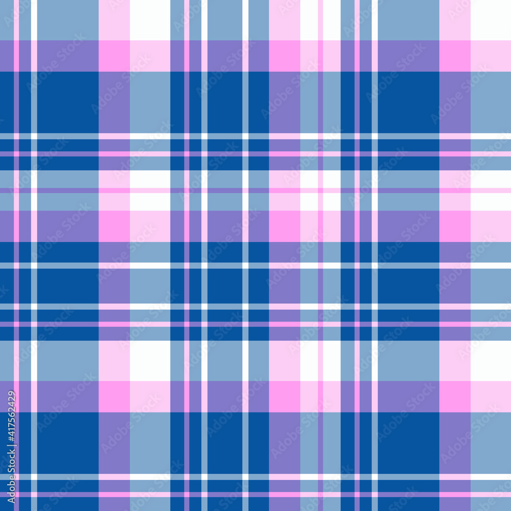 Seamless pattern in evening white, pink and blue colors for plaid, fabric, textile, clothes, tablecloth and other things. Vector image. Seamless pattern in evening white, pink and blue colors for plaid, fabric, textile, clothes, tablecloth and other things. Vector image.