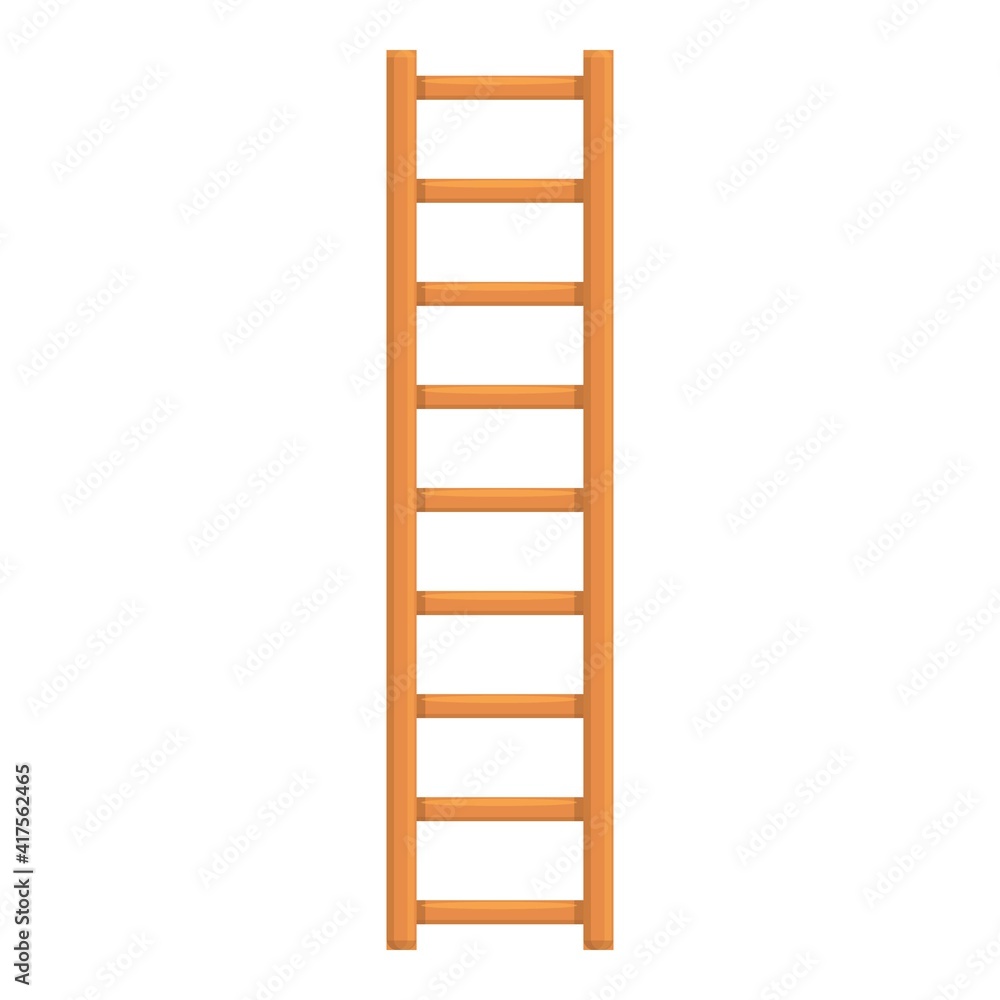Extend ladder icon. Cartoon of extend ladder vector icon for web design isolated on white background