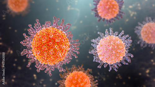 Tableau sur toile Herpes simplex virus