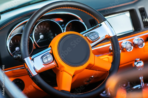 The image of interior inside of premium class car © sichkarenko_com