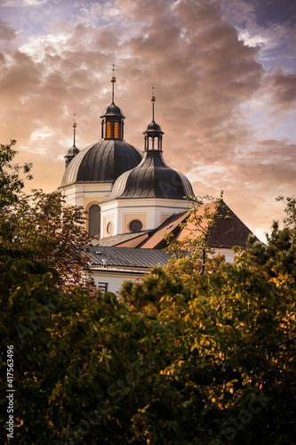 Church of St. Michael in Olomouc. Baroque building on the highest peak of the city, the pearl of the Baroque in Moravia.