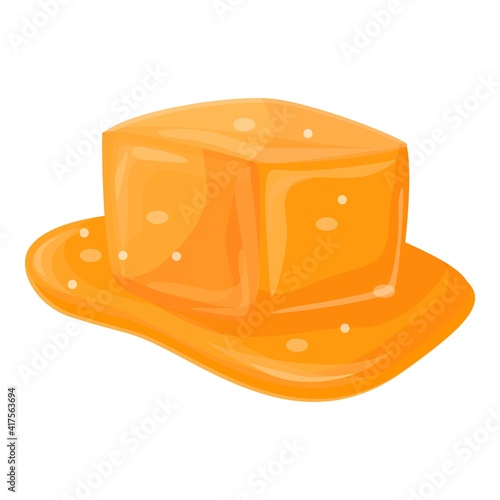 Salty caramel icon. Cartoon of salty caramel vector icon for web design isolated on white background