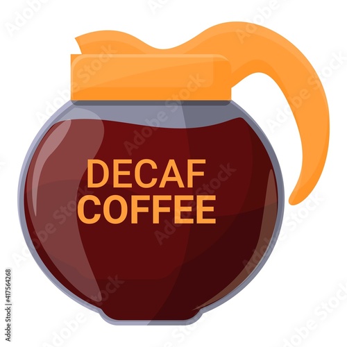 Kettle decaf icon. Cartoon of kettle decaf vector icon for web design isolated on white background