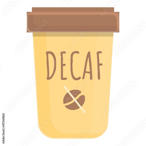 Latte decaf icon. Cartoon of latte decaf vector icon for web design isolated on white background