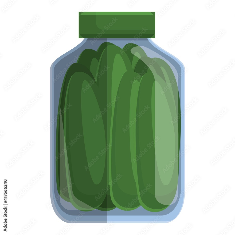 Pickled jar icon. Cartoon of pickled jar vector icon for web design  isolated on white background Stock Vector | Adobe Stock