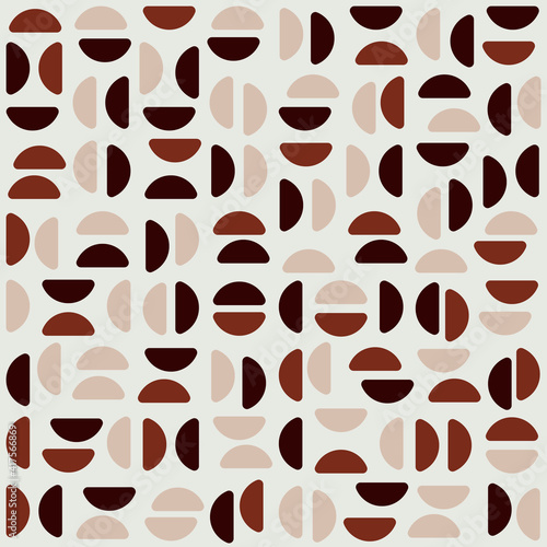 Light Color Background Coffee Pattern. Coffee Beans Vector Pattern. Coffee Half Beans Pattern.