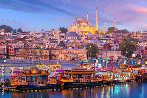 Downtown Istanbul cityscape in Turkey