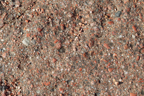 Red Sand and Stones of the red Sea Coast, Natural Texture Background