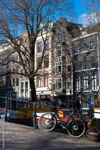 city canal houses in Amsterdam