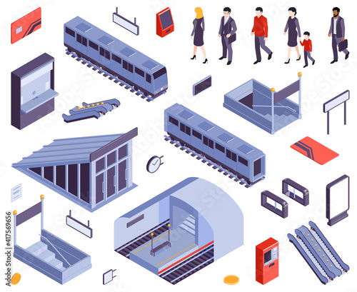Subway Elements People Set