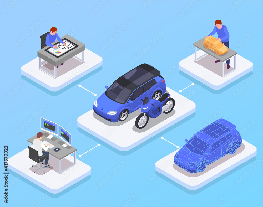 Car Designer Profession Concept Car Designer Profession Concept