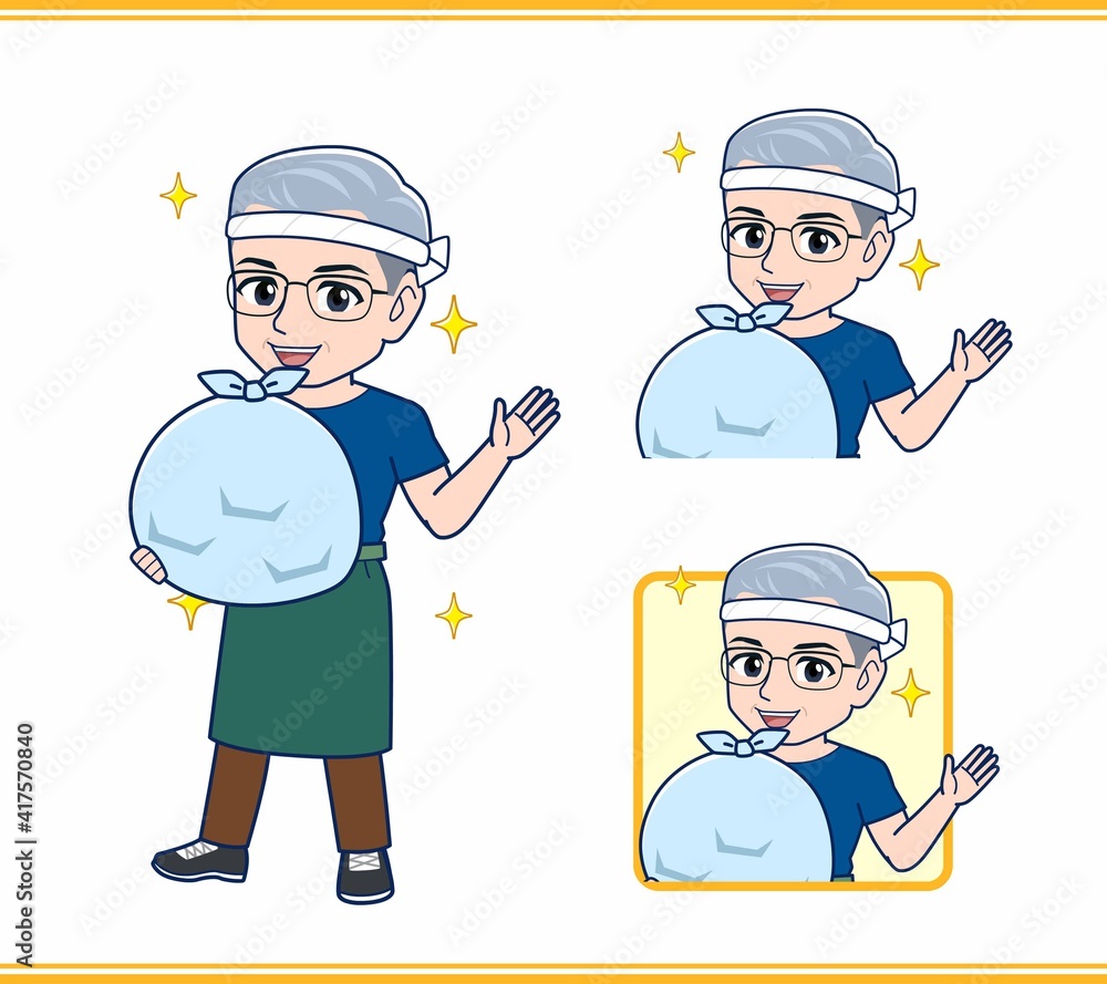 八百屋をしている白髪の男性