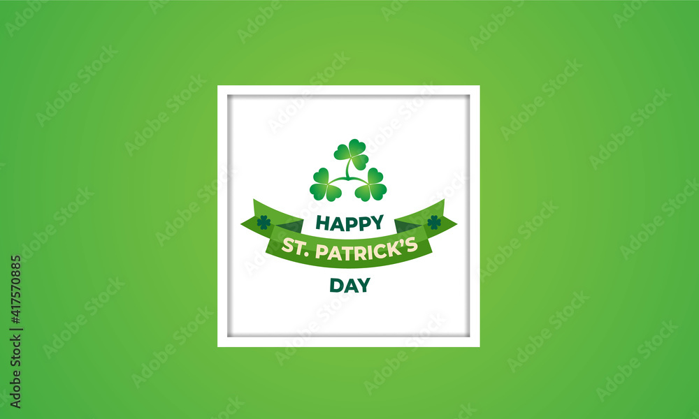Happy Saint Patrick's day Typography Greetings design Happy Saint Patrick's day Typography Greetings design