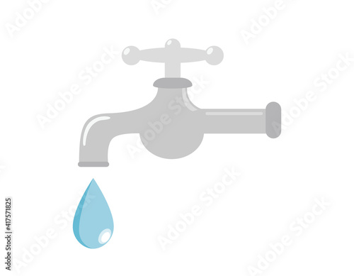 水道の蛇口　ベクターイラスト
