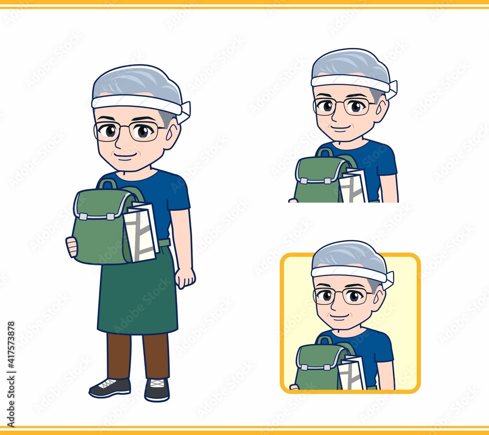 八百屋をしている白髪の男性