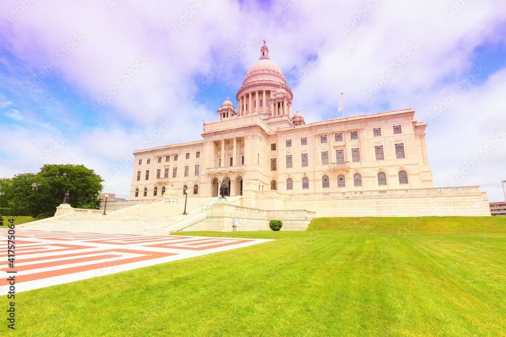Rhode Island state capitol. Providence, Rhode Island. Filtered colors style.