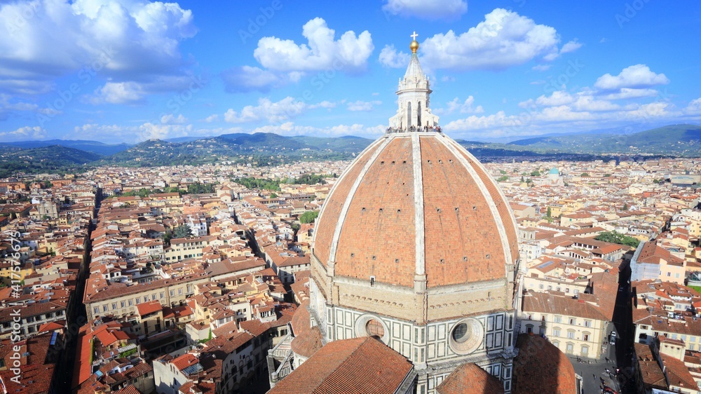 Florence cathedral - Santa Maria del Fiore. Italy Florence landmarks. Italian tourist attraction.