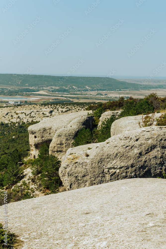 The view from the observation deck in Chufut-Kale. Bakhchisarai.Crimea.