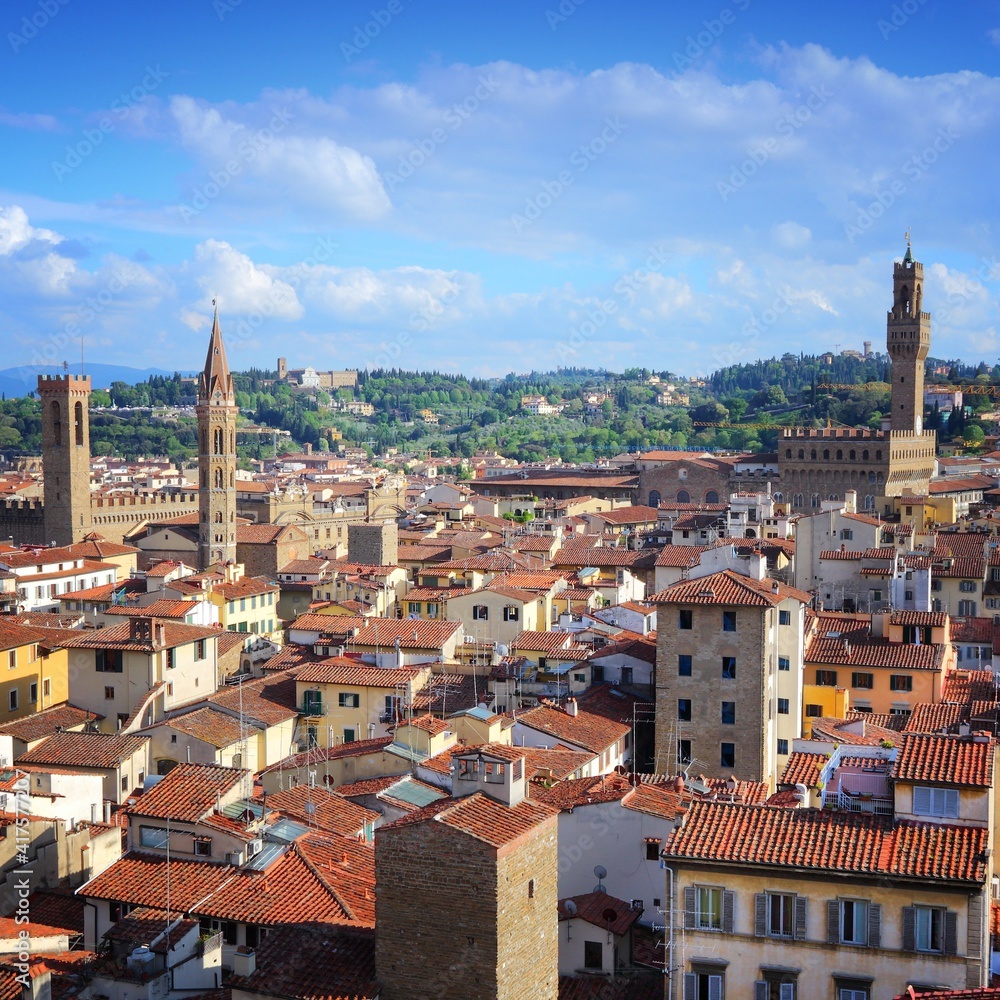 Florence city, Italy. Tuscany traveling - Tuscan landmarks.