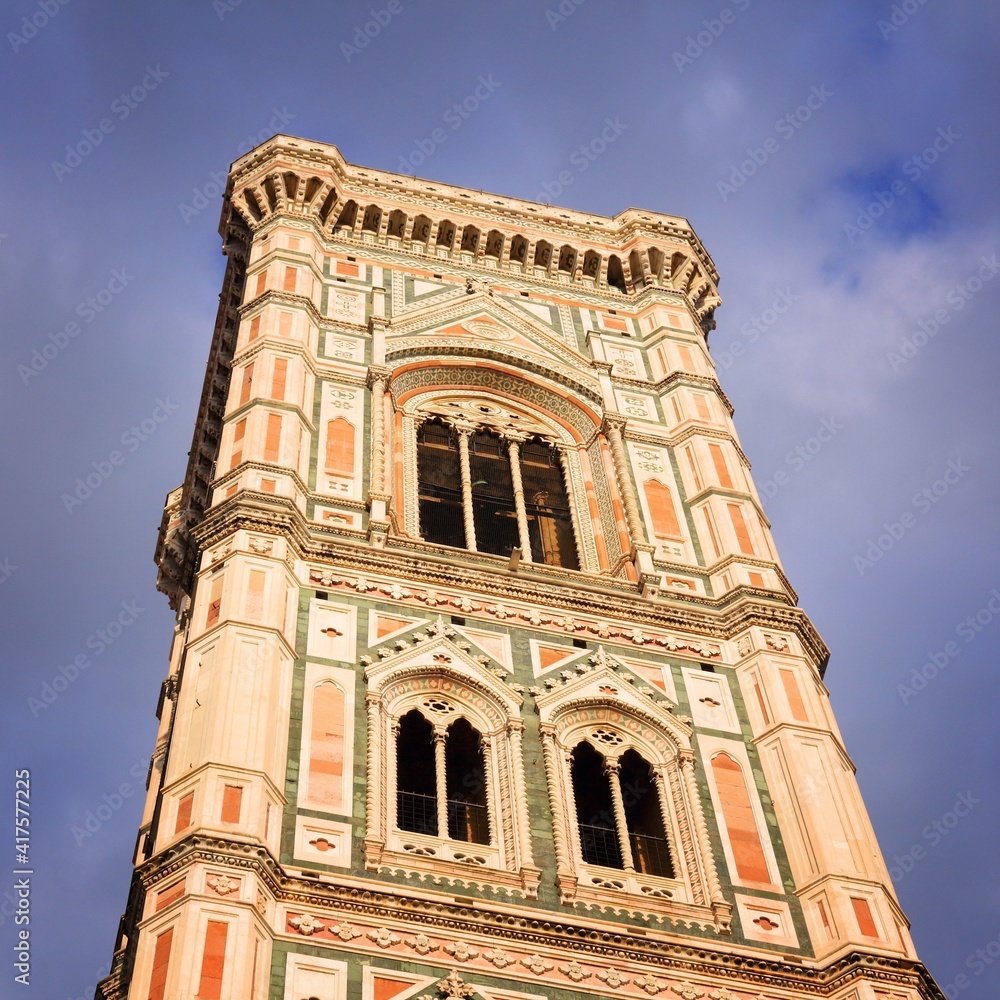 Florence - Giotto Campanile. Tuscany traveling - Tuscan landmarks.