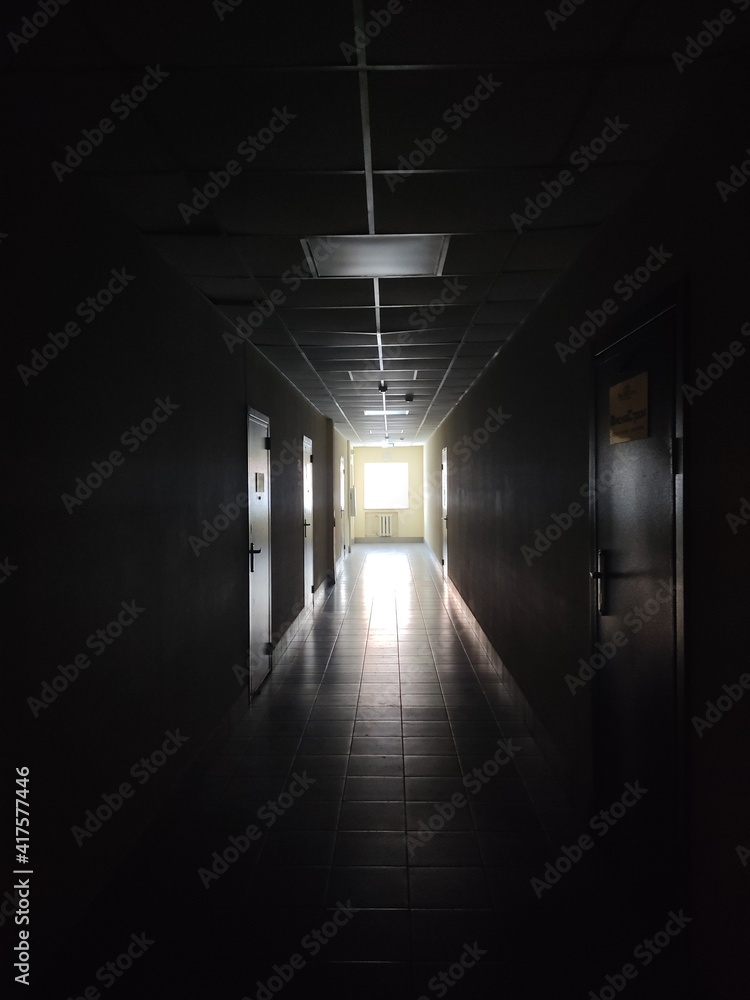 corridor in the night office