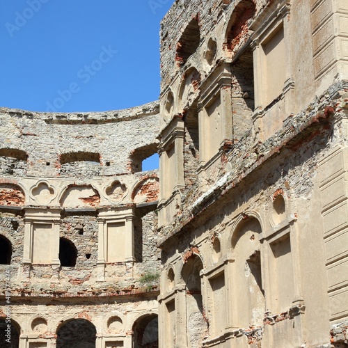 Krzyztopor castle ruin, Poland. Poland landmarks. Polish architecture. Ruined castle in Poland. photo