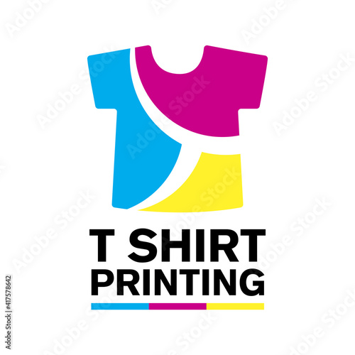 Vector printing house logo, printing on T-shirts