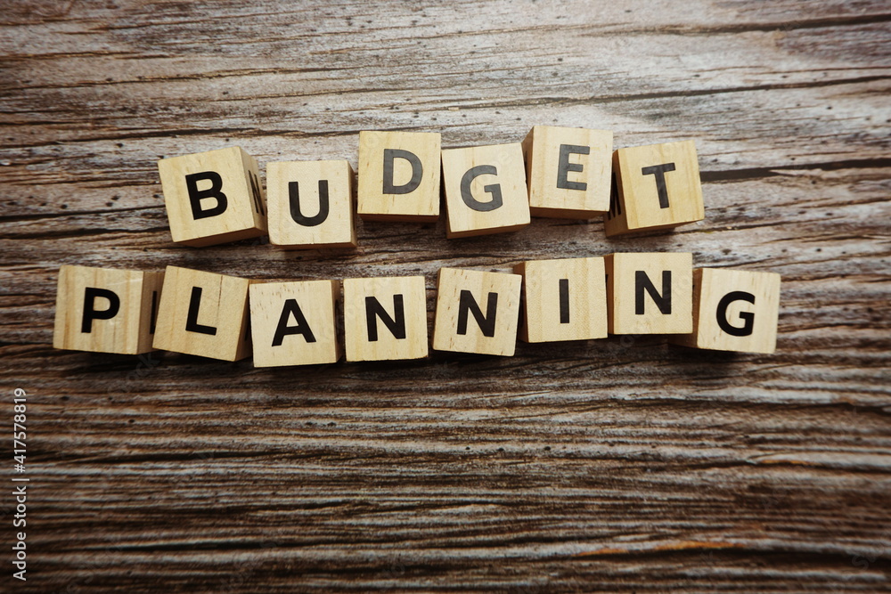 Budget Planning alphabet letters on wooden background Budget Planning alphabet letters on wooden background