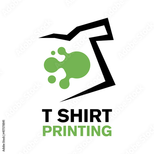Vector printing house logo, printing on T-shirts