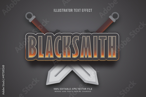 Blacksmith Text effect style