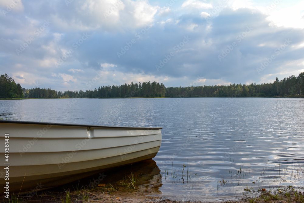 boat on the lake in Sweden