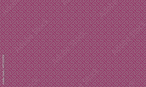 和柄　工字繋ぎ　シームレスパターン　背景素材　紫