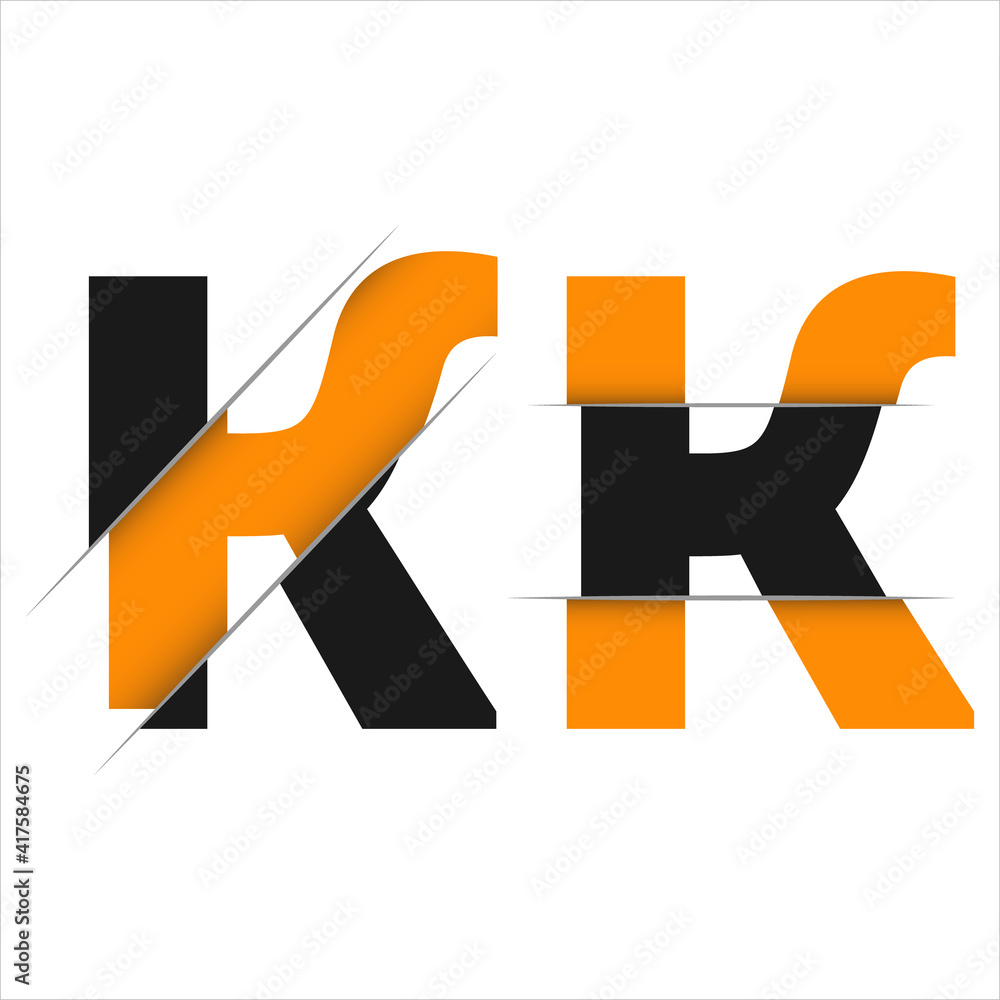 Letter K logo icon design template elements. Vector color sign.