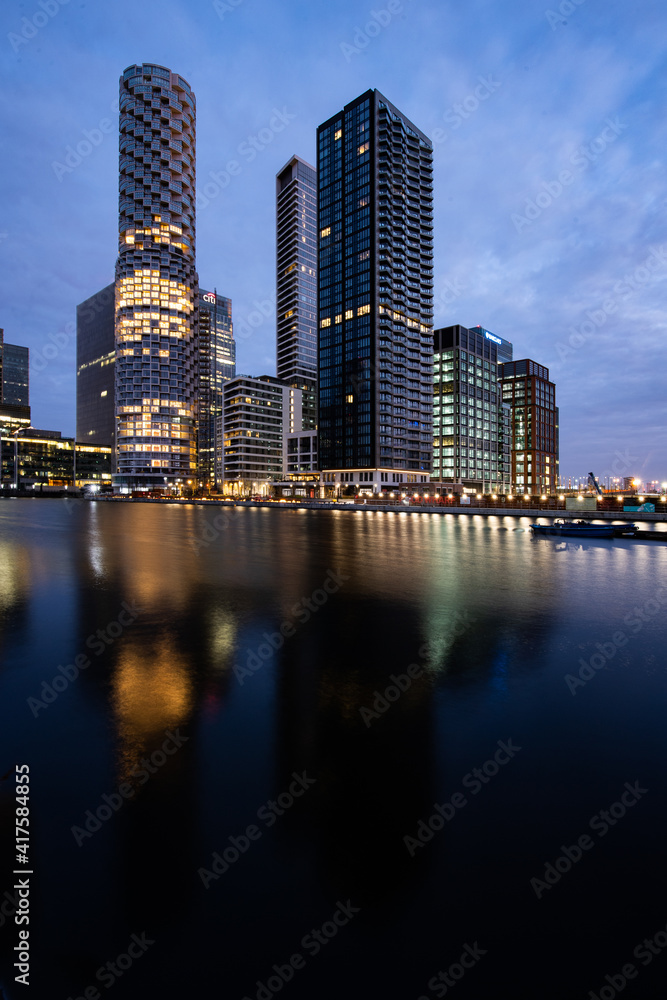 The skyscrapers of Canary Wharf, London's financial capital