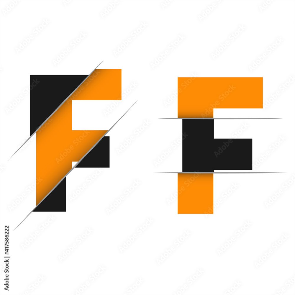 Letter F logo icon design template elements. Vector color sign. Letter F logo icon design template elements. Vector color sign.