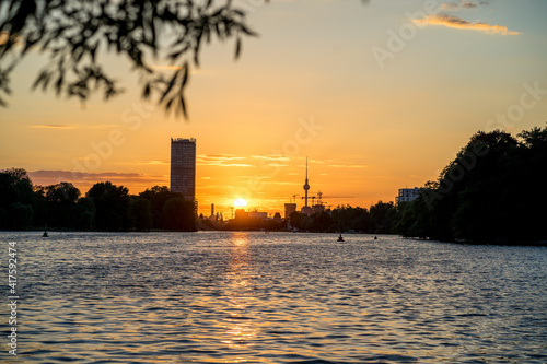 Sunset over Berlin Treptowe...