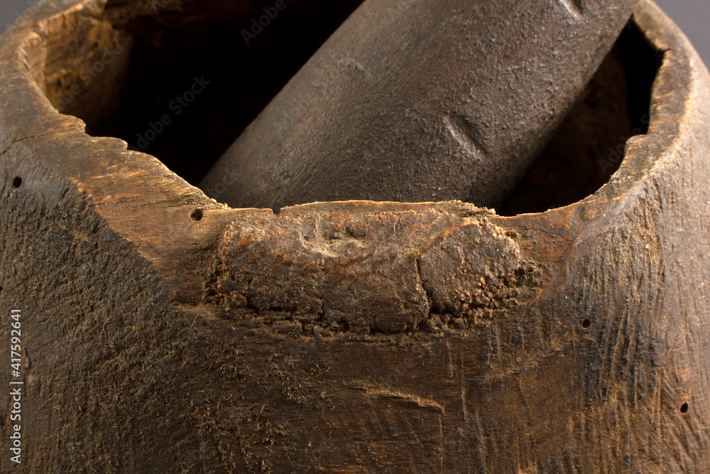 Kitchen Utensils: Wooden Mortar and Pestle Kitchen Utensils: Wooden Mortar and Pestle