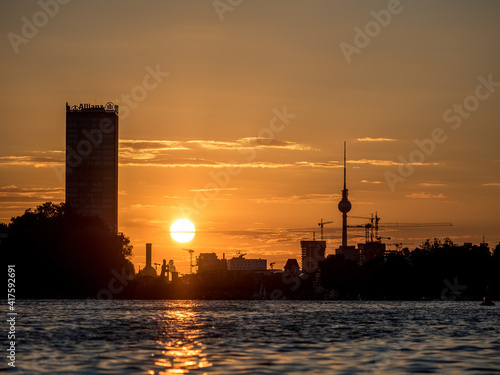 Sunset over Berlin Treptowe...