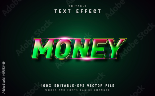 Editable money text effects