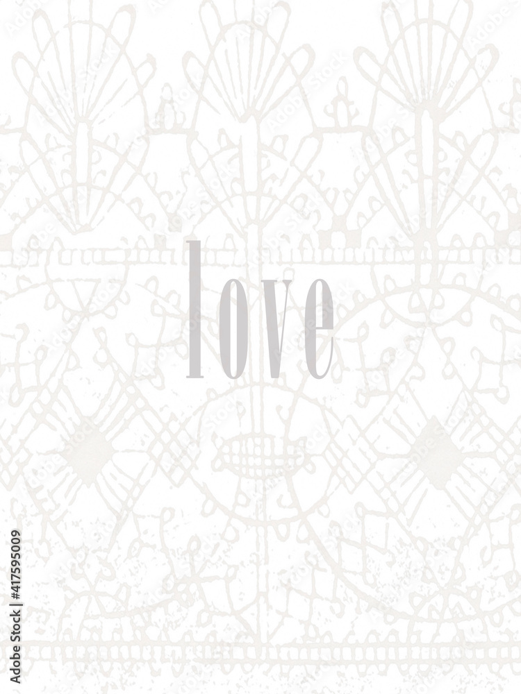 Obraz premium wall art post vintage inspiring phrase with lace pattern set of 10 images