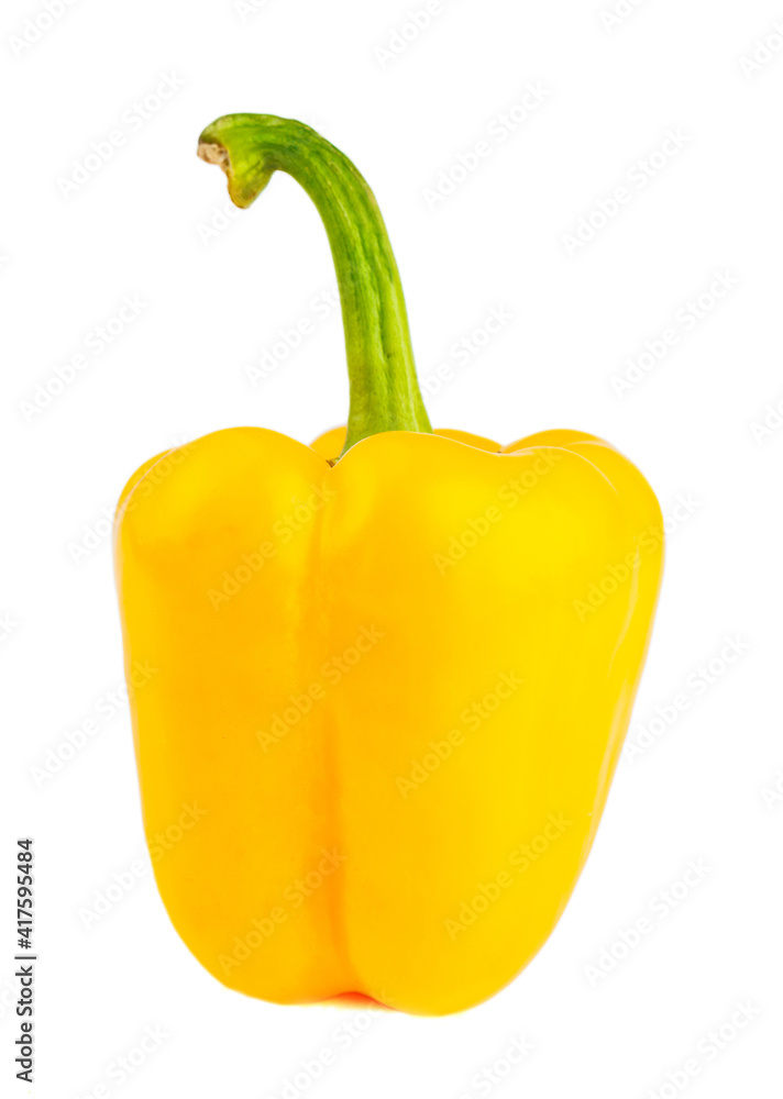 Yellow pepper isolated on white background. High quality photo. Yellow pepper isolated on white background. High quality photo.